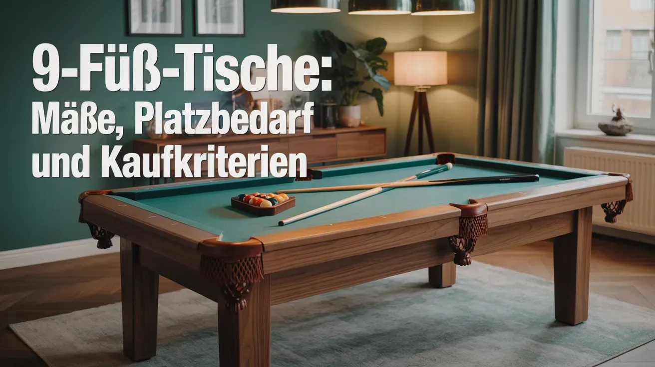 9-Fuß-Tische: Maße, Platzbedarf und Kaufkriterien